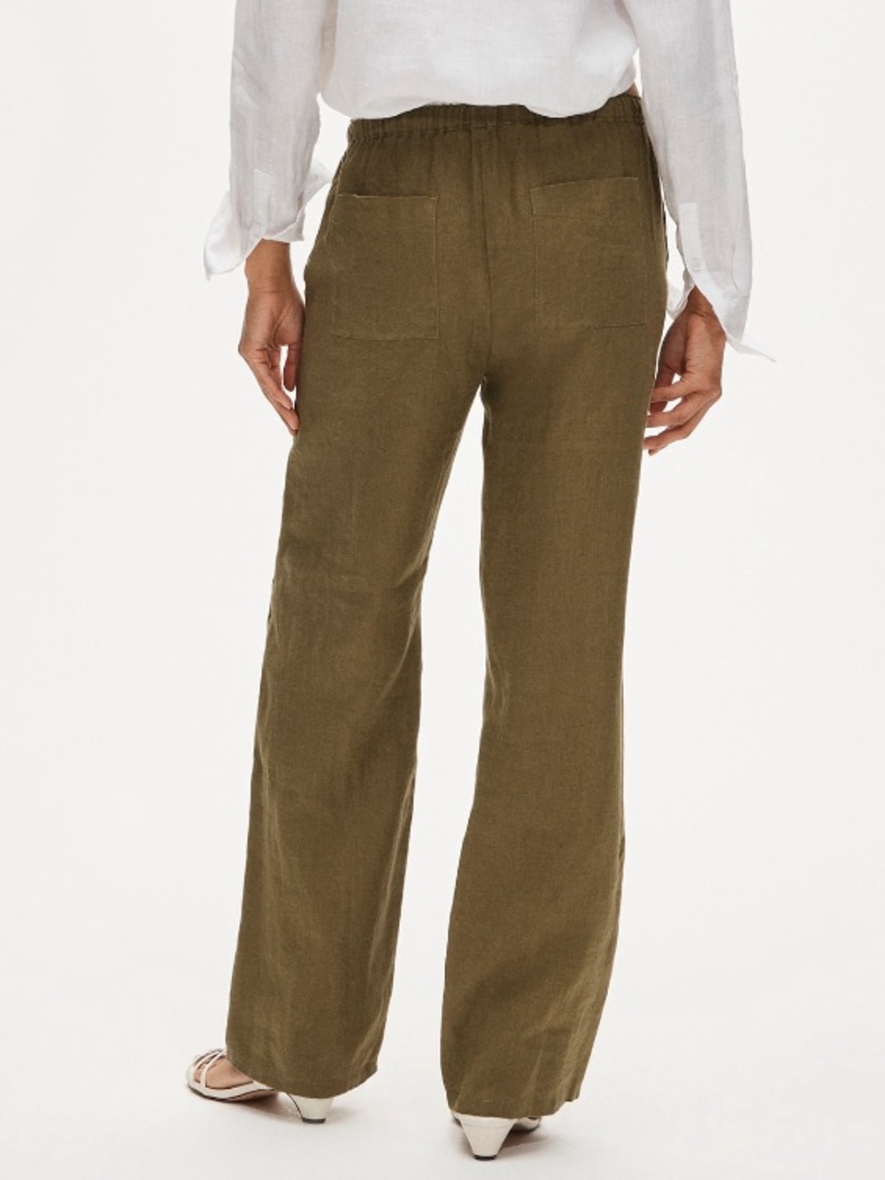 🫒 {PRICE FIRM} J. Crew Soleil Linen Pants ~ Tuscan Olive - Picture 3 of 9